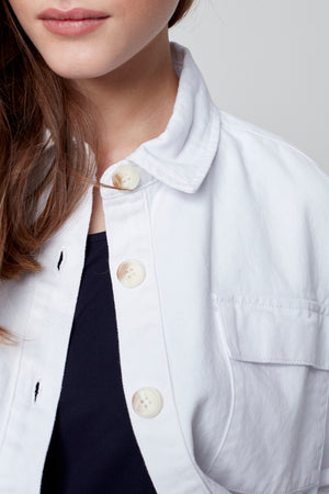 Relaxed denim Jacket | White 