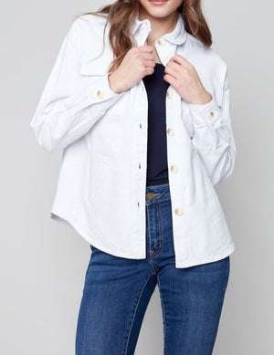 Relaxed denim Jacket | White 
