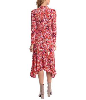 L/S Midi Shark Bite Dress | Donna Morgan