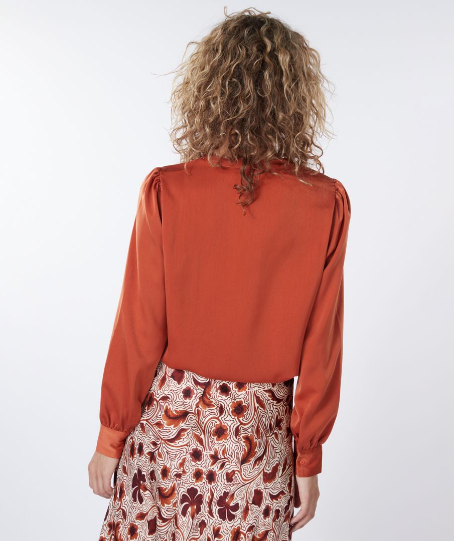 Satin Blouse V neck | Autumn
