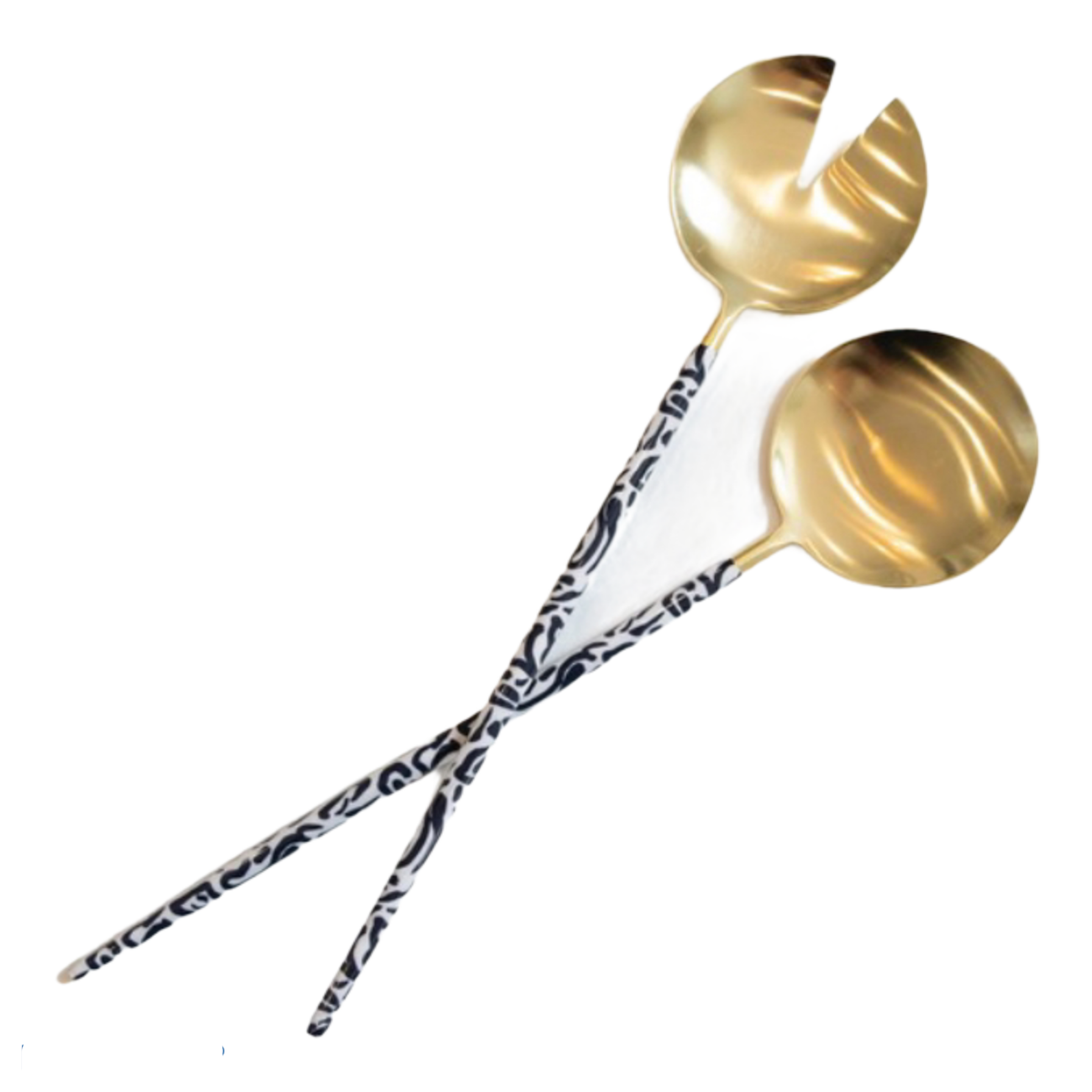 Zebra Handle Serving Spoons