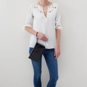 Hobo Black Evolve Wristlet