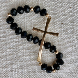 Gold Cross Beaded Bracelet