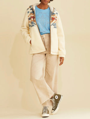 Mariposa-Mix Berber Hoodie | Natural Carico Lake