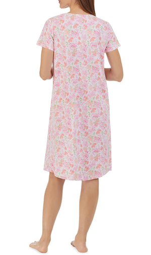 Pink Hydrangea Nightgown