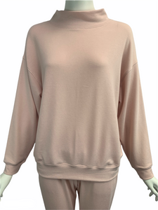 Mock Neck Drop Shoulder Sweatshirt | Nally & Millie