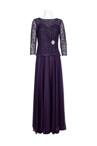 Long Dress With Brooch