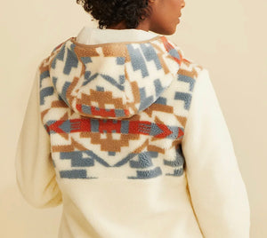 Mariposa-Mix Berber Hoodie | Natural Carico Lake