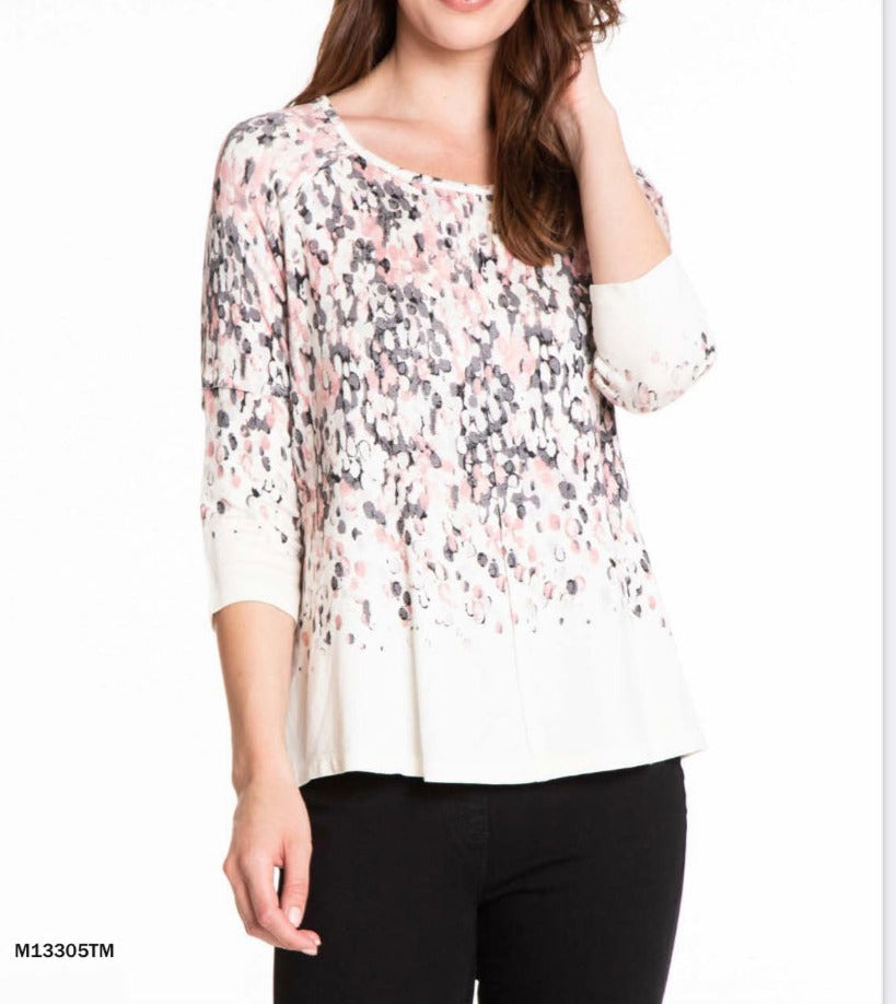3/4 Raglan Sleeve Top | Multi