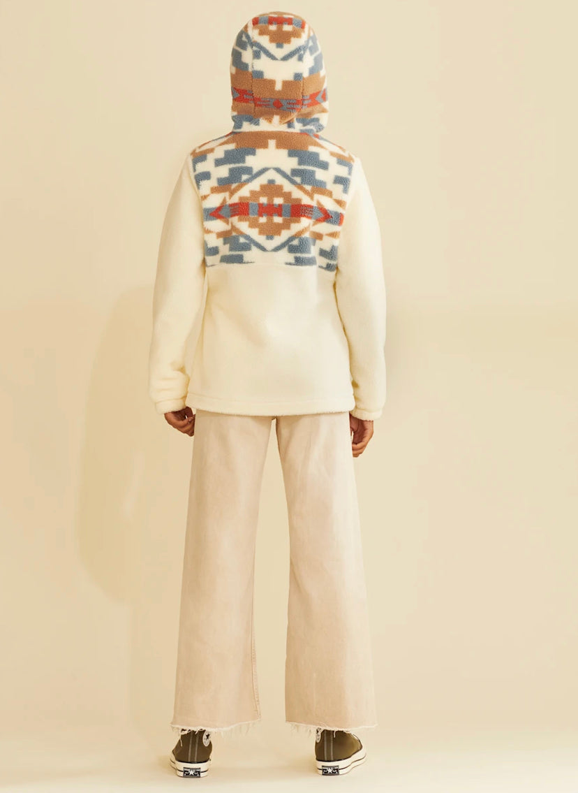 Mariposa-Mix Berber Hoodie | Natural Carico Lake