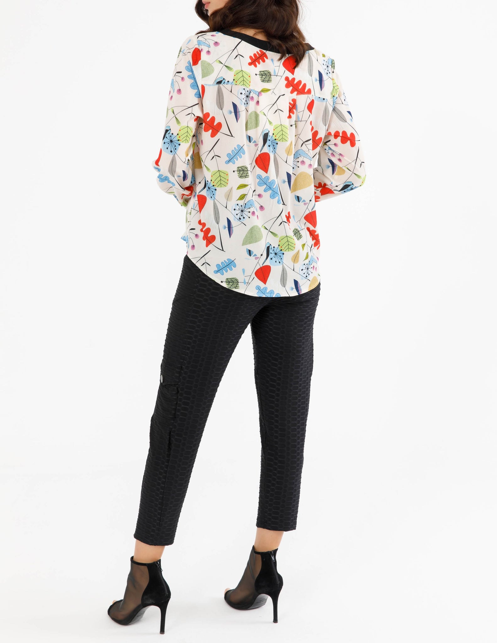 Long Sleeve Printed Blouse