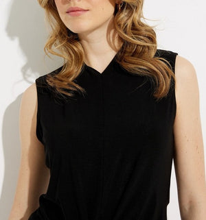 Tie Front top | Black