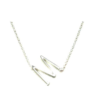 Silver M Necklace