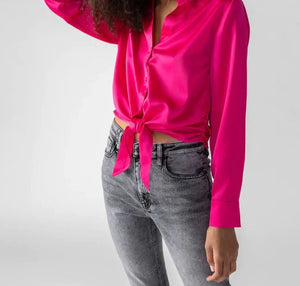Lover Tie Shirt | Pink