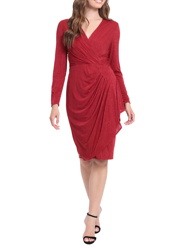 Raina Dress | London Times Red