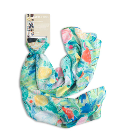 ArtLifting Rectangle Scarf | Floral Black
