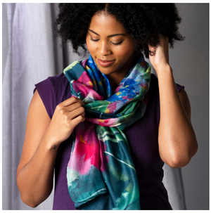 ArtLifting Rectangle Scarf | Hydrangea Ajisai