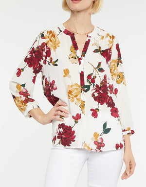 Pintuck Blouse Rose Medley | NYDJ