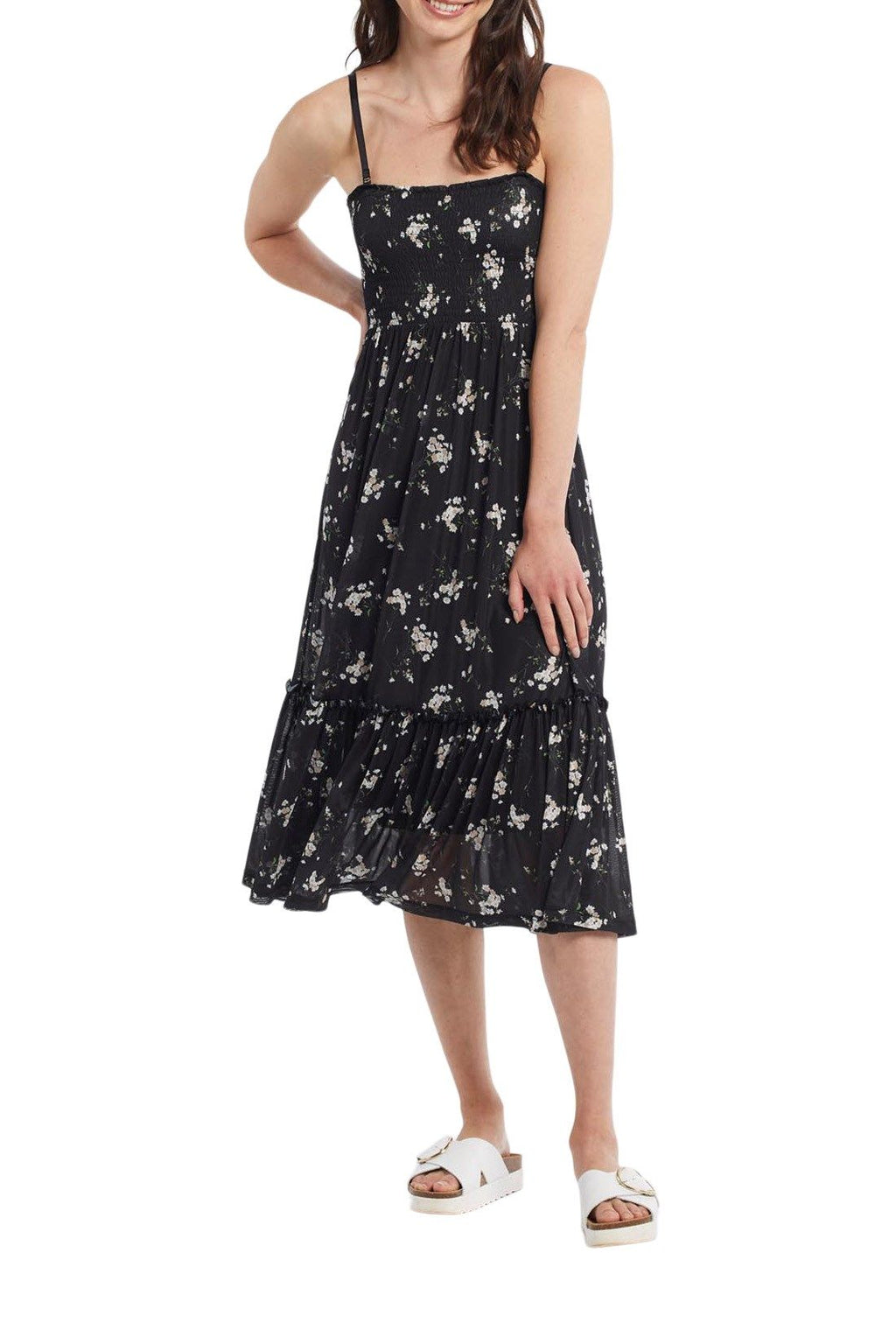 Convertible Dress With Removable Straps | Black