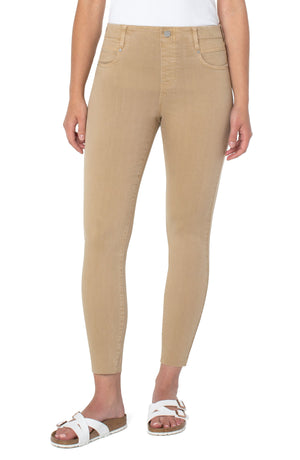Gia Glider Crop Cut Hem 27" | Latte