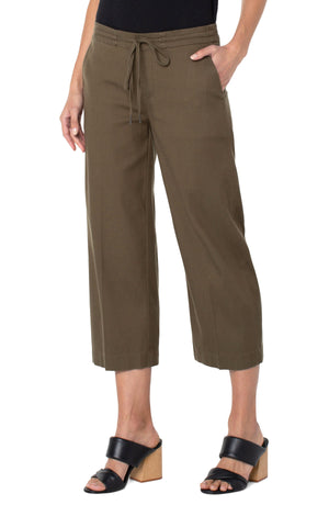 Kelsey Culottes With Tie Front | Olive