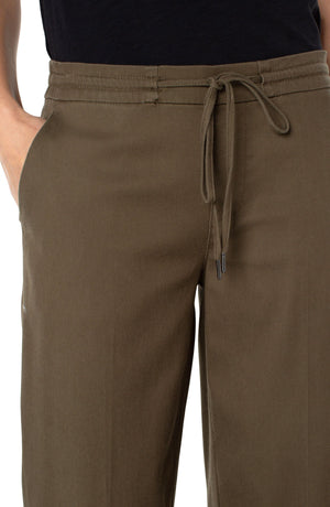 Kelsey Culottes With Tie Front | Olive