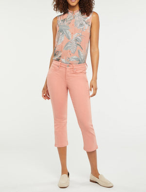 Chloe Capri Jeans With Side Slits | Terra Cotta