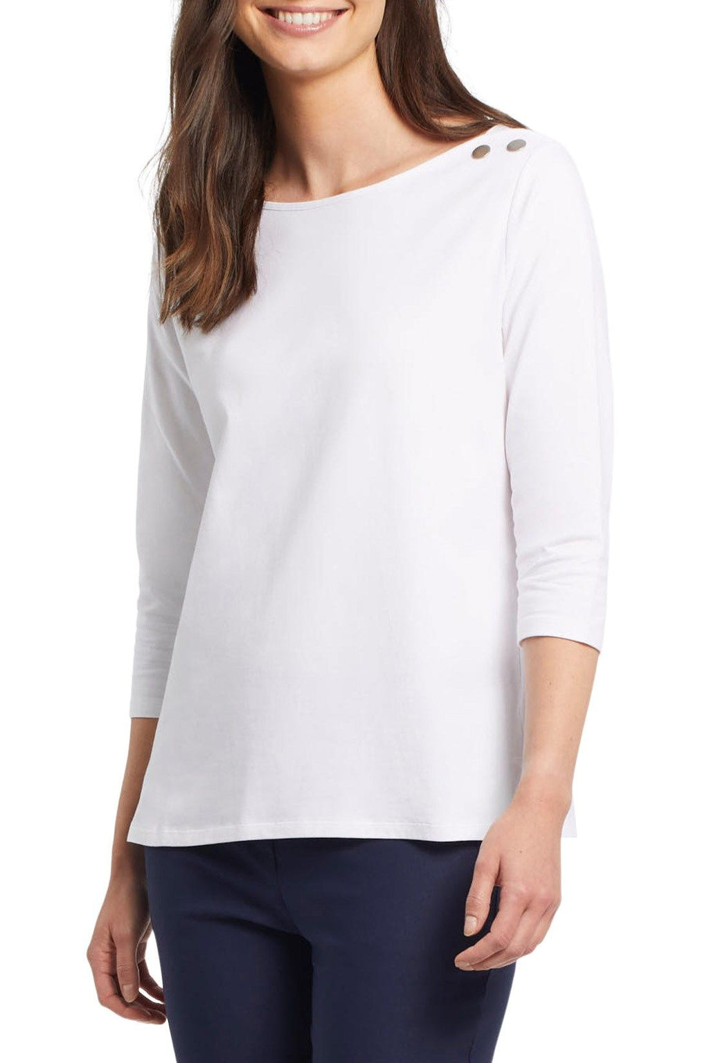 3/4 Sleeve Snap Tee