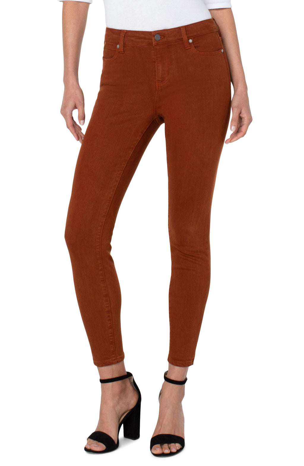 Abby Ankle Skinny Jeans | Cognac