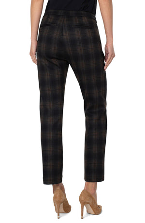 Kayla Pull-On Knit Trouser | Coffee Bean/Black