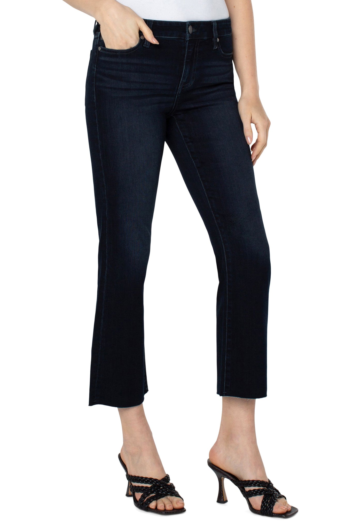 Hannah Crop Flare With Cut Hem