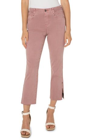 Gia Glider Crop With Slit | Aster Mauve