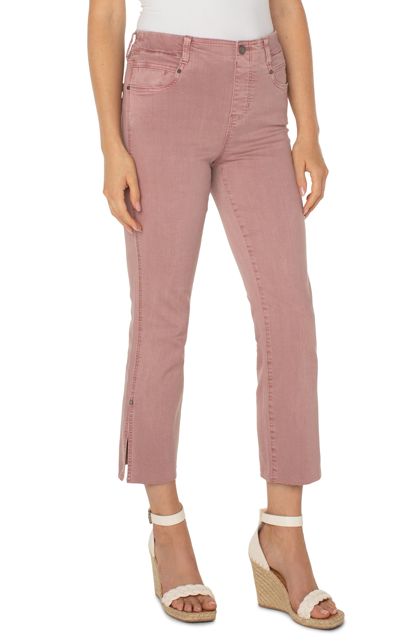Gia Glider Crop With Slit | Aster Mauve