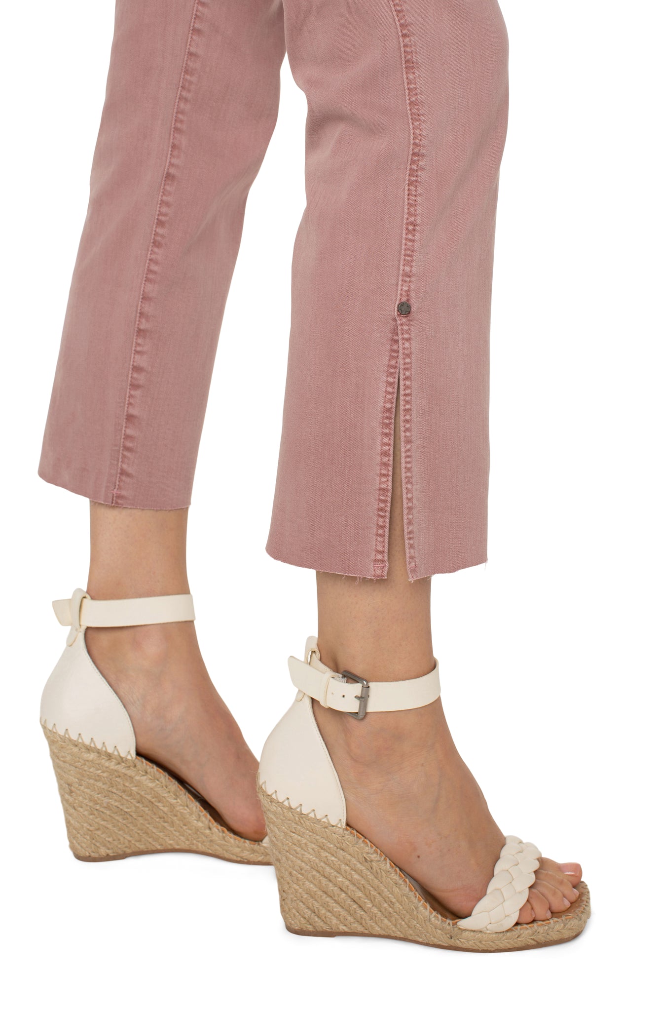 Gia Glider Crop With Slit | Aster Mauve
