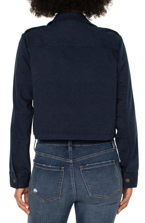 Utility Crop Jacket | Navy