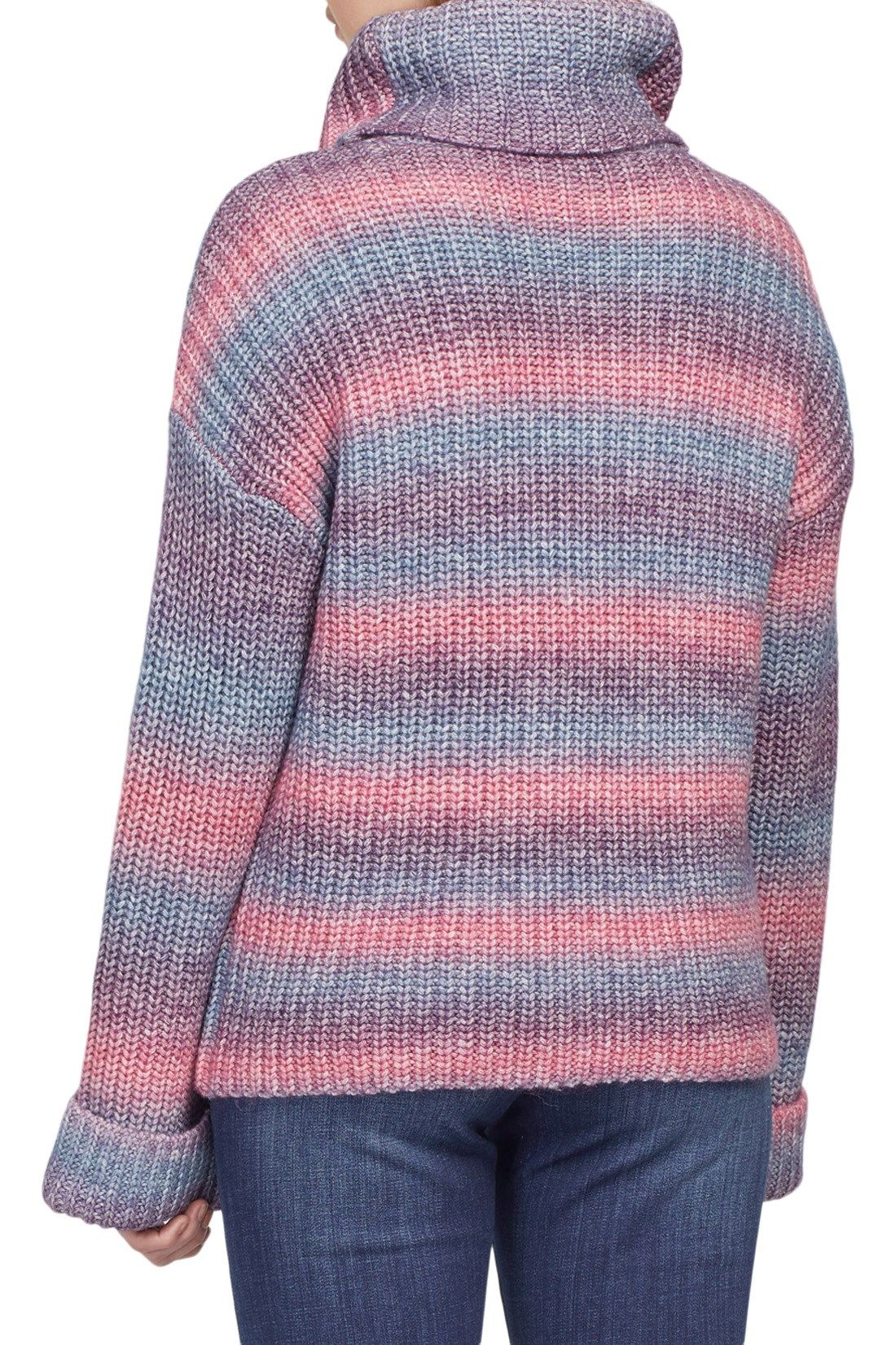 Space Dye Cowl Neck Sweater