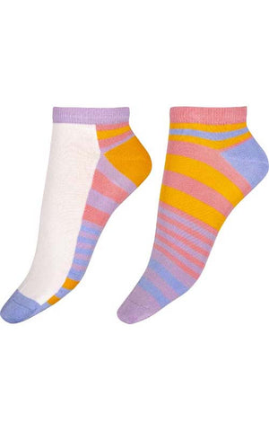 Bright Stripe Bamboo Liners (2 Pair Pack) | Pretty Polly